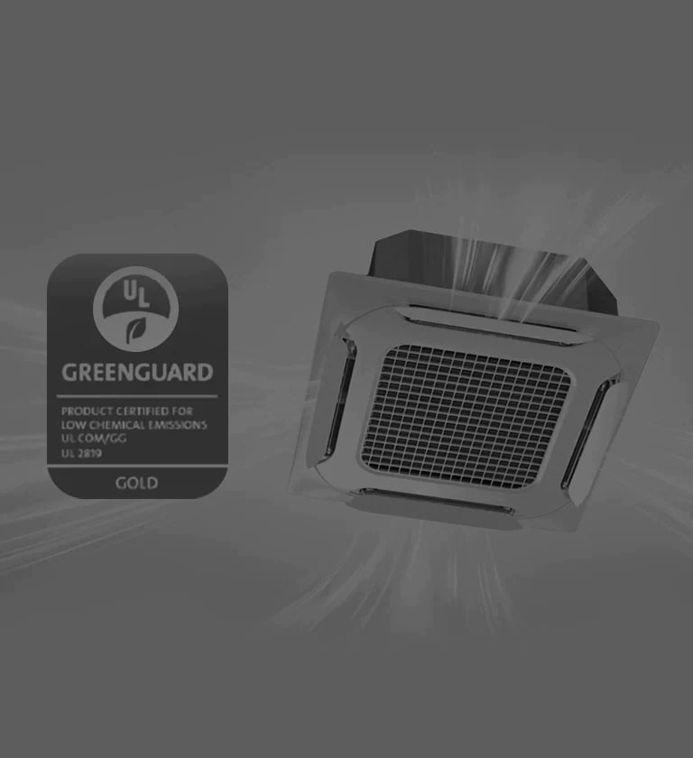 La cassette à ailette double de LG reçoit la certification GREENGUARD Gold.