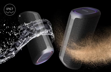 Image de XBOOM avec téléphone intelligent pour montrer la connectivité