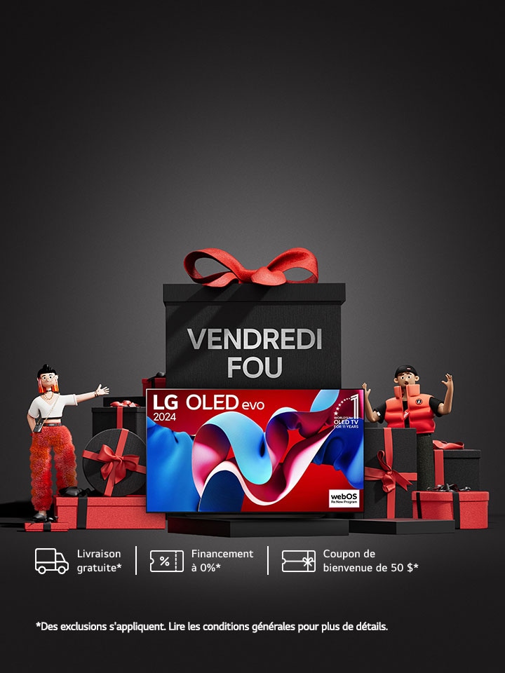 Économisez jusqu’à 2,000 $ sur certains télés OLED de LG