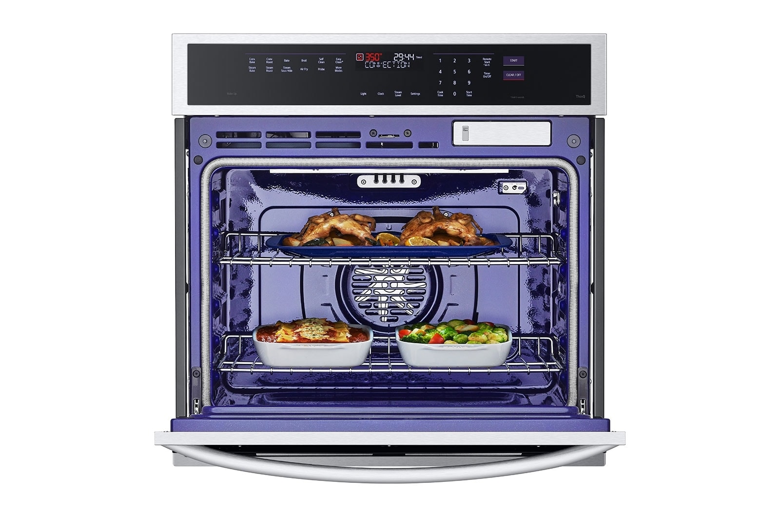 LG Four mural intelligent de 4,7 pi³ avec technologie InstaView<sup>MD</sup>, convection véritable, Air Fry et Vapeur Sous Vide, WSEP4727F