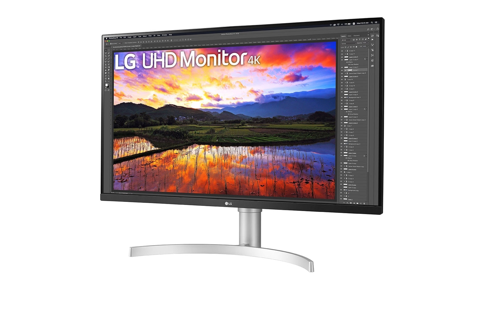 LG Moniteur IPS HDR 4K UHD de 31,5 po (3840 x 2160), 32UN650-W