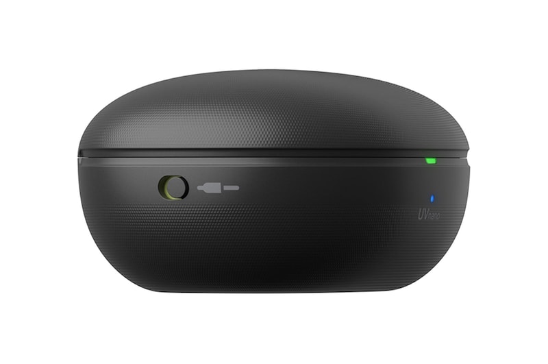 LG Écouteurs Bluetooth véritablement sans fil TONE Free<sup>MD</sup> Fit TF8 de LG dotés de la technologie SwivelGrip, et boîtier de recharge UVnano+, TONE-TF8