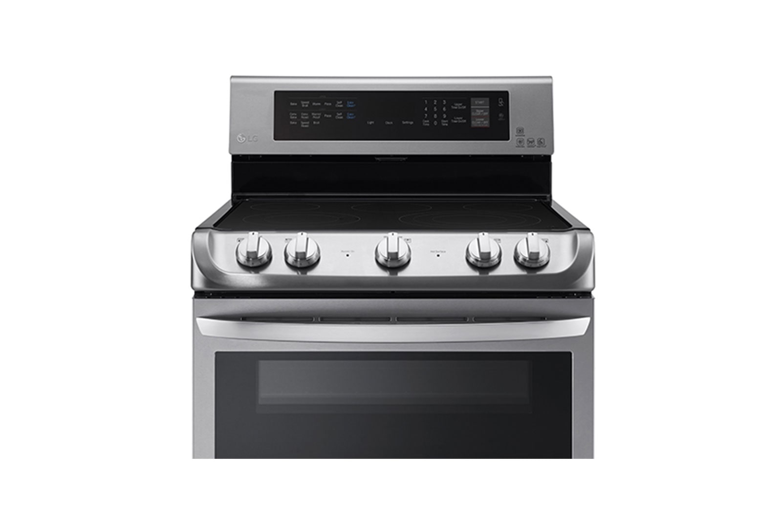 LG Cuisinière électrique à four double de 7,3 pi 3 dotée du système ProBake Convection<sup>MC</sup>, de la technologie EasyClean<sup>MD</sup> Express et du système de gril infrarouge, LDE5415ST