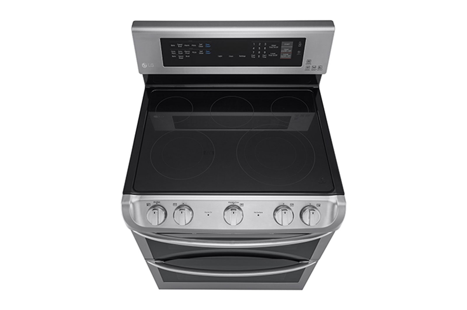 LG Cuisinière électrique à four double de 7,3 pi 3 dotée du système ProBake Convection<sup>MC</sup>, de la technologie EasyClean<sup>MD</sup> Express et du système de gril infrarouge, LDE5415ST