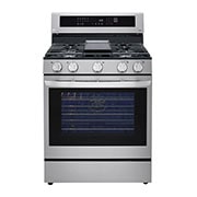 LG Cuisinière au gaz intelligente de 5,8 pi3 avec Wi-Fi, InstaView<sup>MC</sup>, convection véritable et technologie AirFry, LRGL5825F