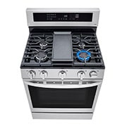 LG Cuisinière au gaz intelligente de 5,8 pi3 avec Wi-Fi, InstaView<sup>MC</sup>, convection véritable et technologie AirFry, LRGL5825F