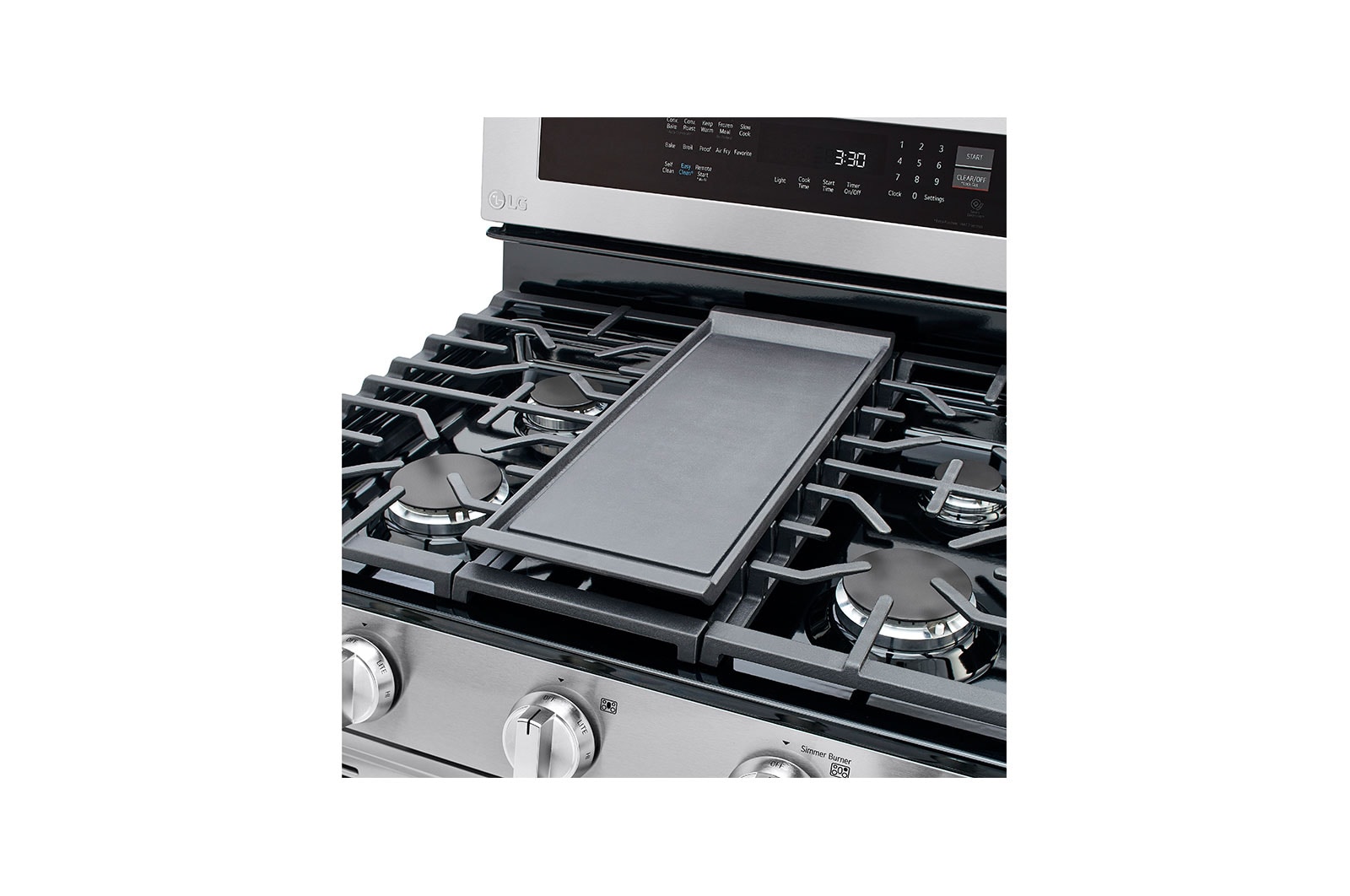 LG Cuisinière au gaz intelligente de 5,8 pi3 avec Wi-Fi, InstaView<sup>MC</sup>, convection véritable et technologie AirFry, LRGL5825F