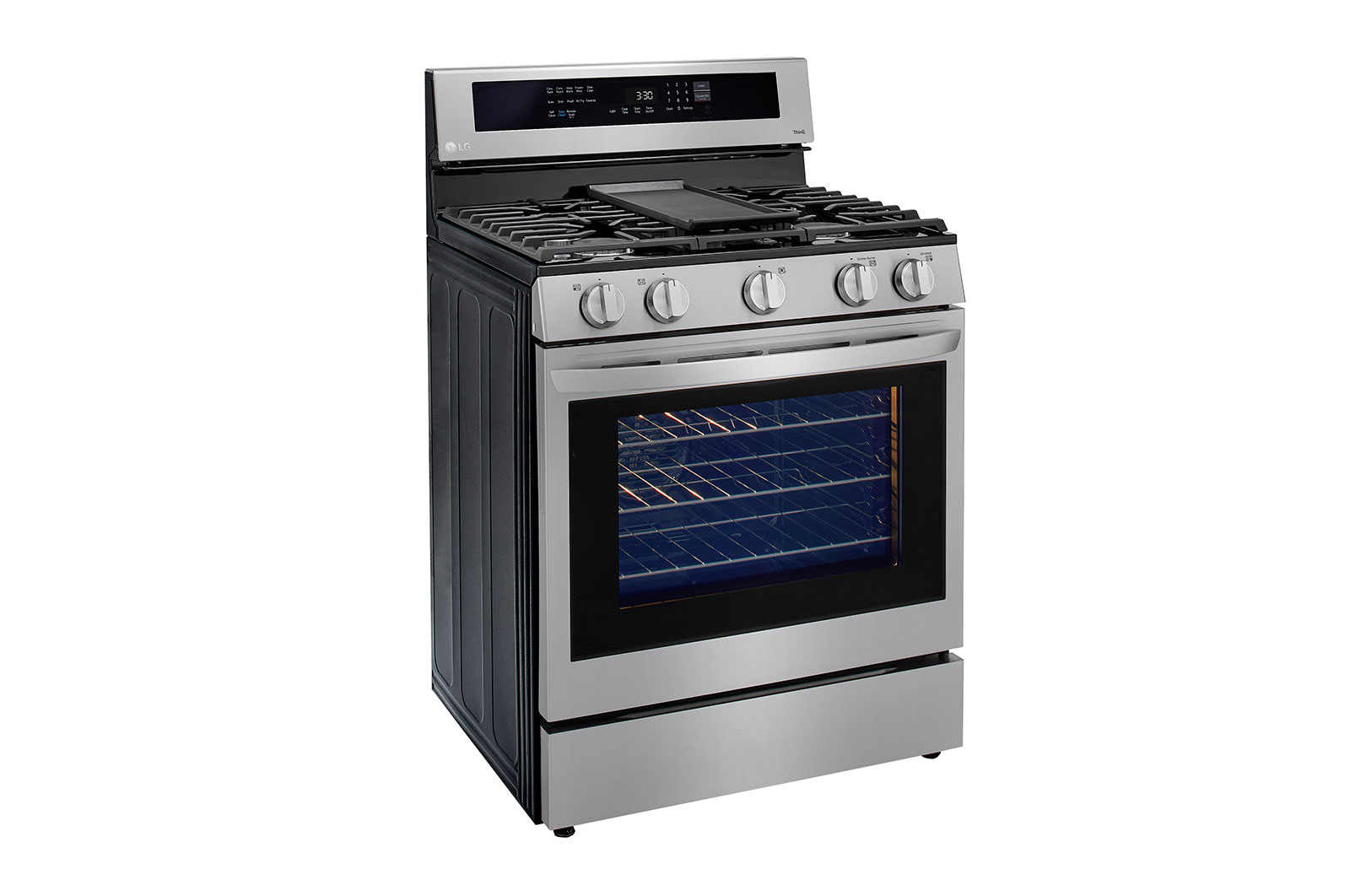 LG Cuisinière au gaz intelligente de 5,8 pi3 avec Wi-Fi, InstaView<sup>MC</sup>, convection véritable et technologie AirFry, LRGL5825F