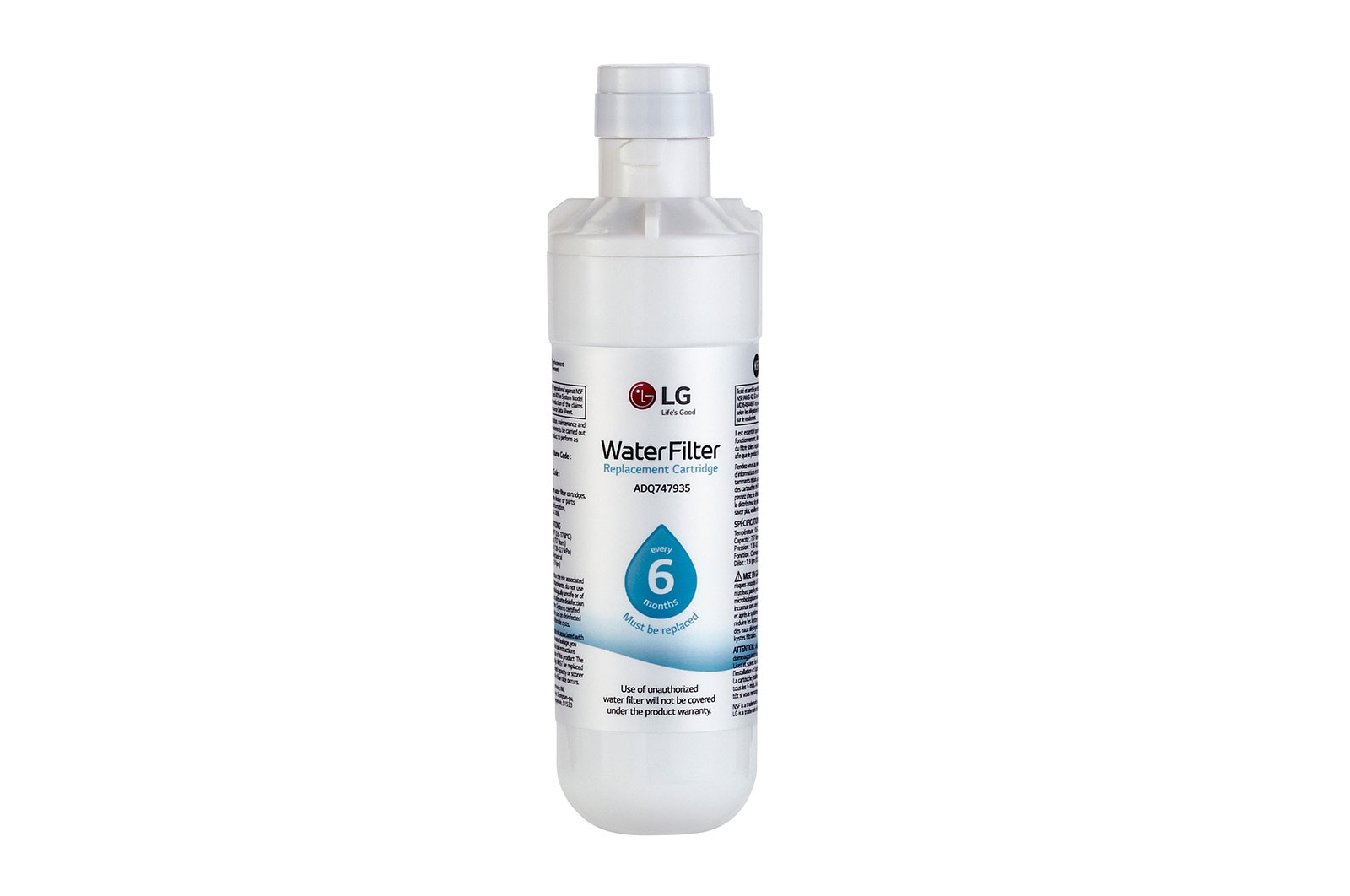 LG LT1000P - Filtre à eau de rechange pour frigo, 6 mois, 757 L, AGF80300705