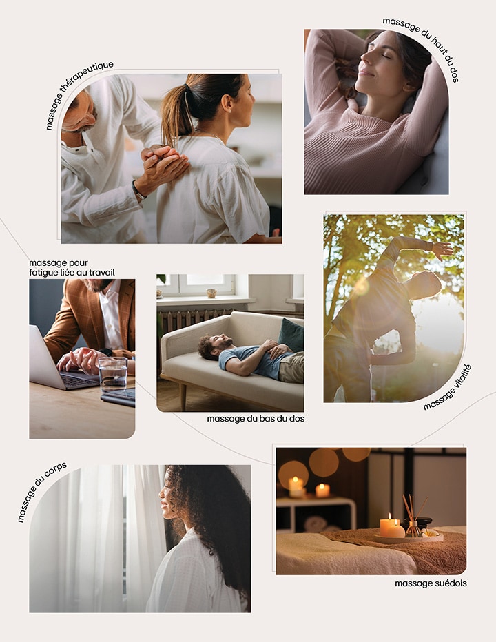 Sept programmes de massage  adaptés à votre style de vie