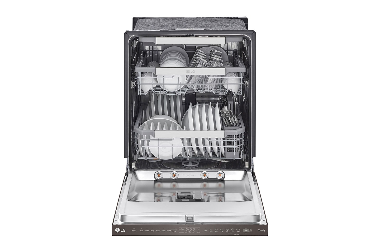 LG Lave-vaisselle intelligent avec commandes sur le dessus et système QuadWash<sup>MC</sup> Pro, technologie TrueSteam<sup>MD</sup> et technologie Dynamic Dry<sup>MC</sup>, LDPS6762D