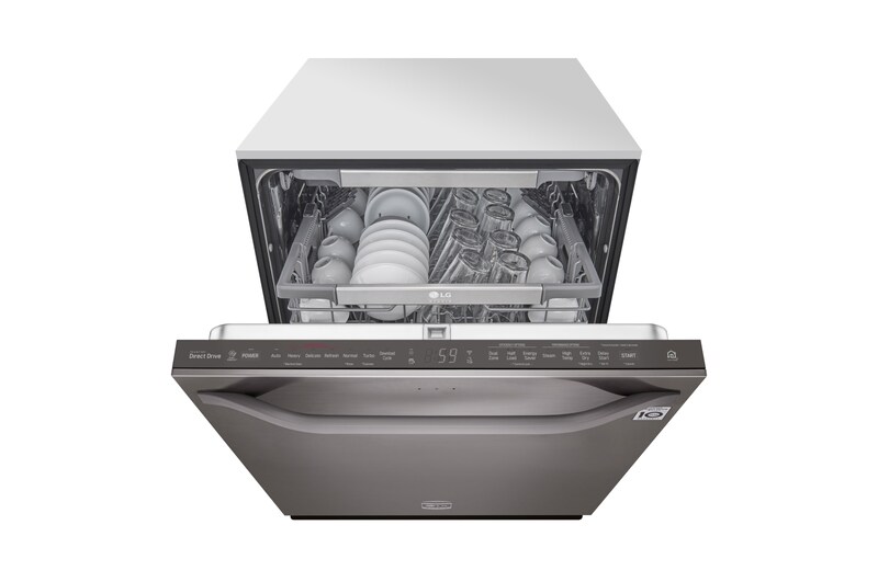 LG Lave-vaisselle LG STUDIO à vapeur et à commandes supérieures avec technologie QuadWash<sup>MC<sup/>, LSDT9908BD