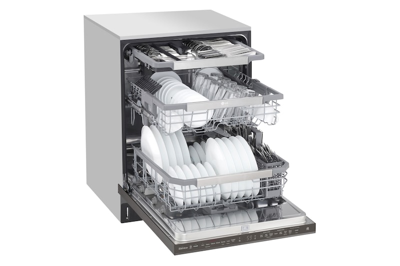 LG Lave-vaisselle LG STUDIO à vapeur et à commandes supérieures avec technologie QuadWash<sup>MC<sup/>, LSDT9908BD