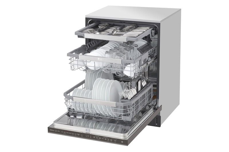 LG Lave-vaisselle LG STUDIO à vapeur et à commandes supérieures avec technologie QuadWash<sup>MC<sup/>, LSDT9908BD