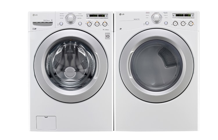 LG Laveuse à chargement frontal à super grande capacité de 4,6 pi 3 avec la technologie 6Motion MC , WM3050CW