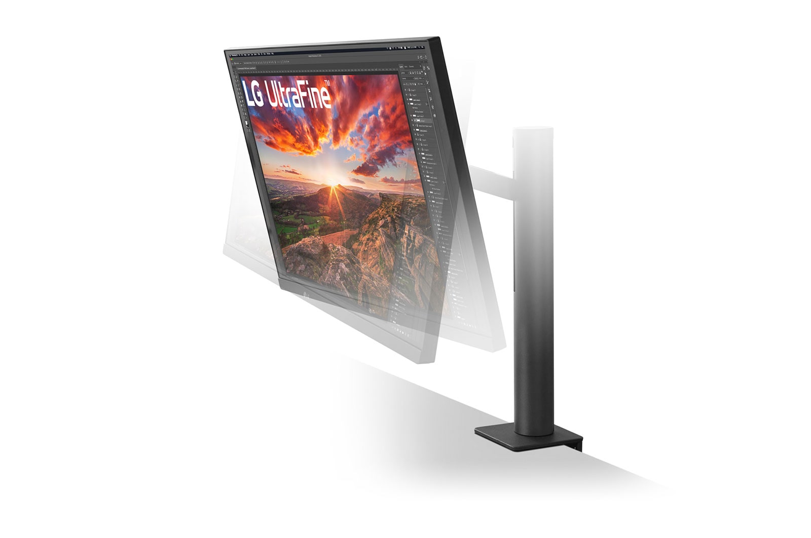 LG Moniteur Ergo IPS UHD 4K 27 po. avec USB de Type-C<sup>MC</sup>, 27UN880-B