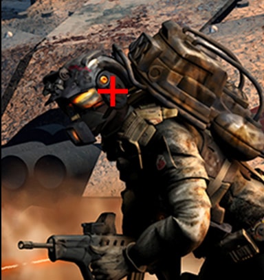 Mode réticule avec cible activée