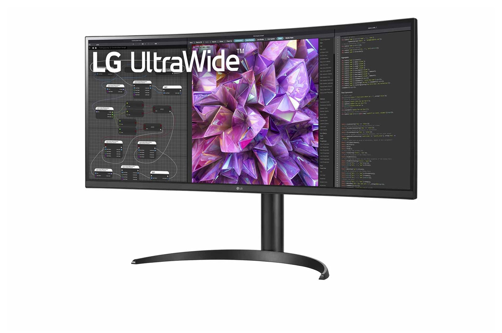 LG Moniteur incurvé UltraWide<sup>MC</sup> IPS QHD HDR 10 de 34 po avec commutateur intégré et USB de type C<sup>MC</sup>, 34WQ73A-B