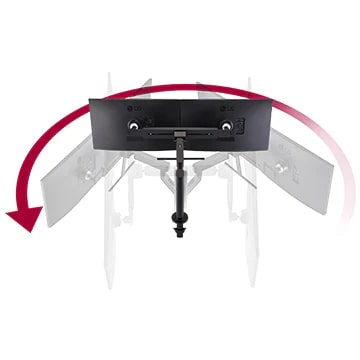 Le moniteur permet de trouver des angles de vue pratiques grâce à son socle qui permet la rotation du moniteur de -335  à +335 