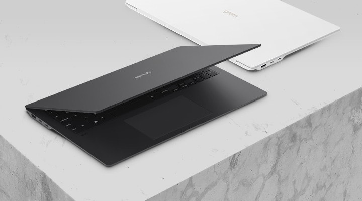 Le LG gram Pro est offert en noir et blanc.