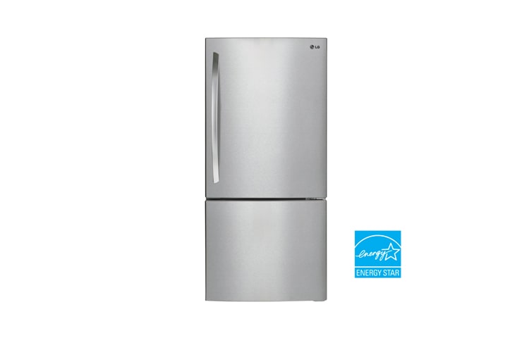 LG Réfrigérateur de 30 po, 22 pi 3 avec congélateur en bas doté d'une porte à charnière avec refroidissement à débit d'air multiple, LBN22370ST