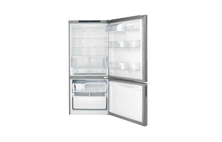 LG Réfrigérateur de 30 po, 22 pi 3 avec congélateur en bas doté d'une porte à charnière avec refroidissement à débit d'air multiple, LBN22370ST