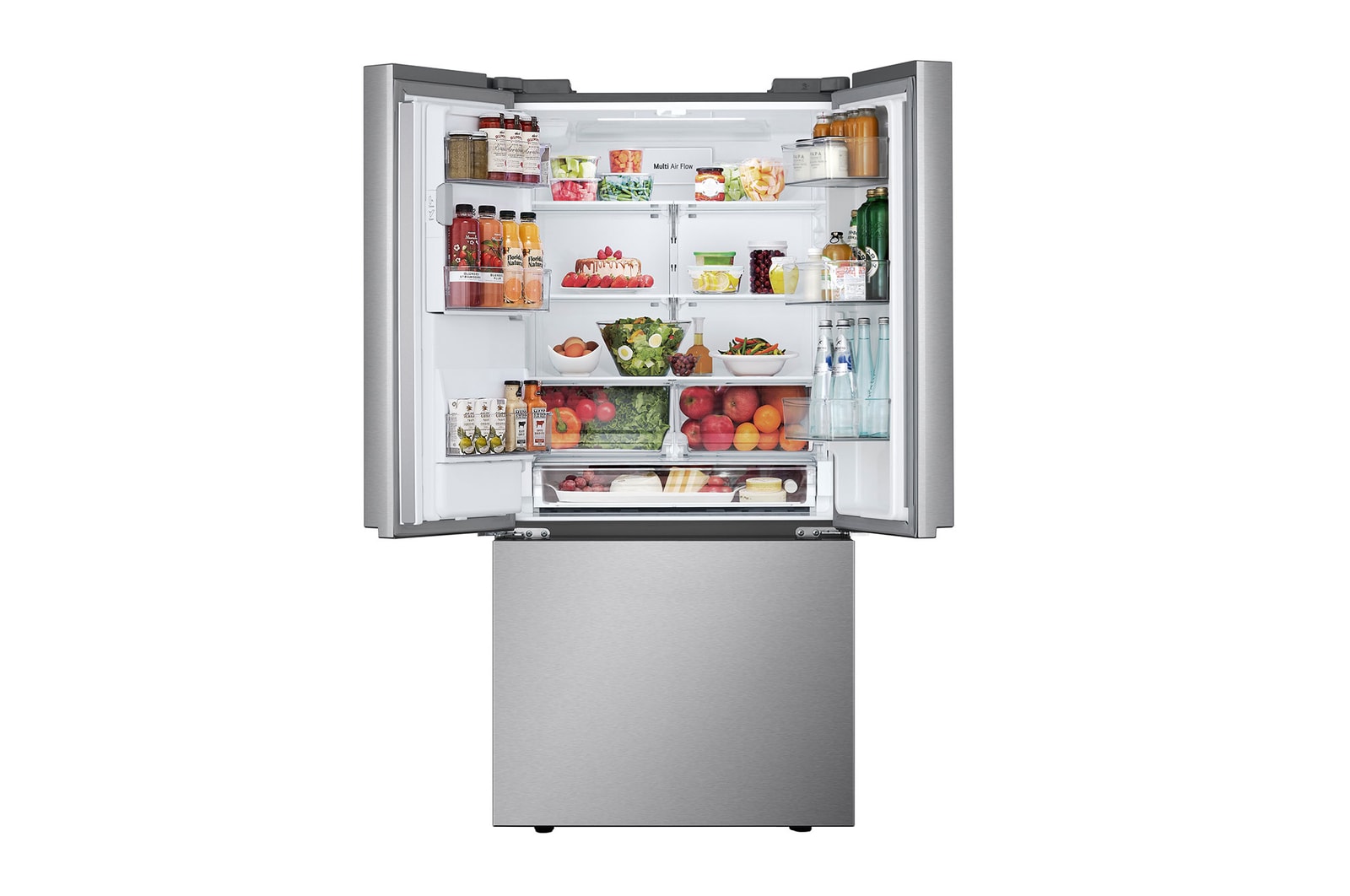 Front open view with food