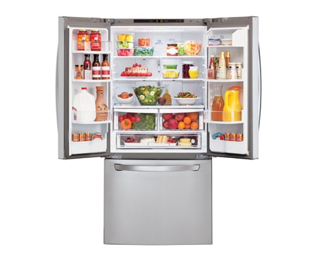 LG Réfrigérateur de 30 po d’une capacité de 22 pi3 avec porte à deux battants et refroidissement à débit d’air multiple, LFC22770ST