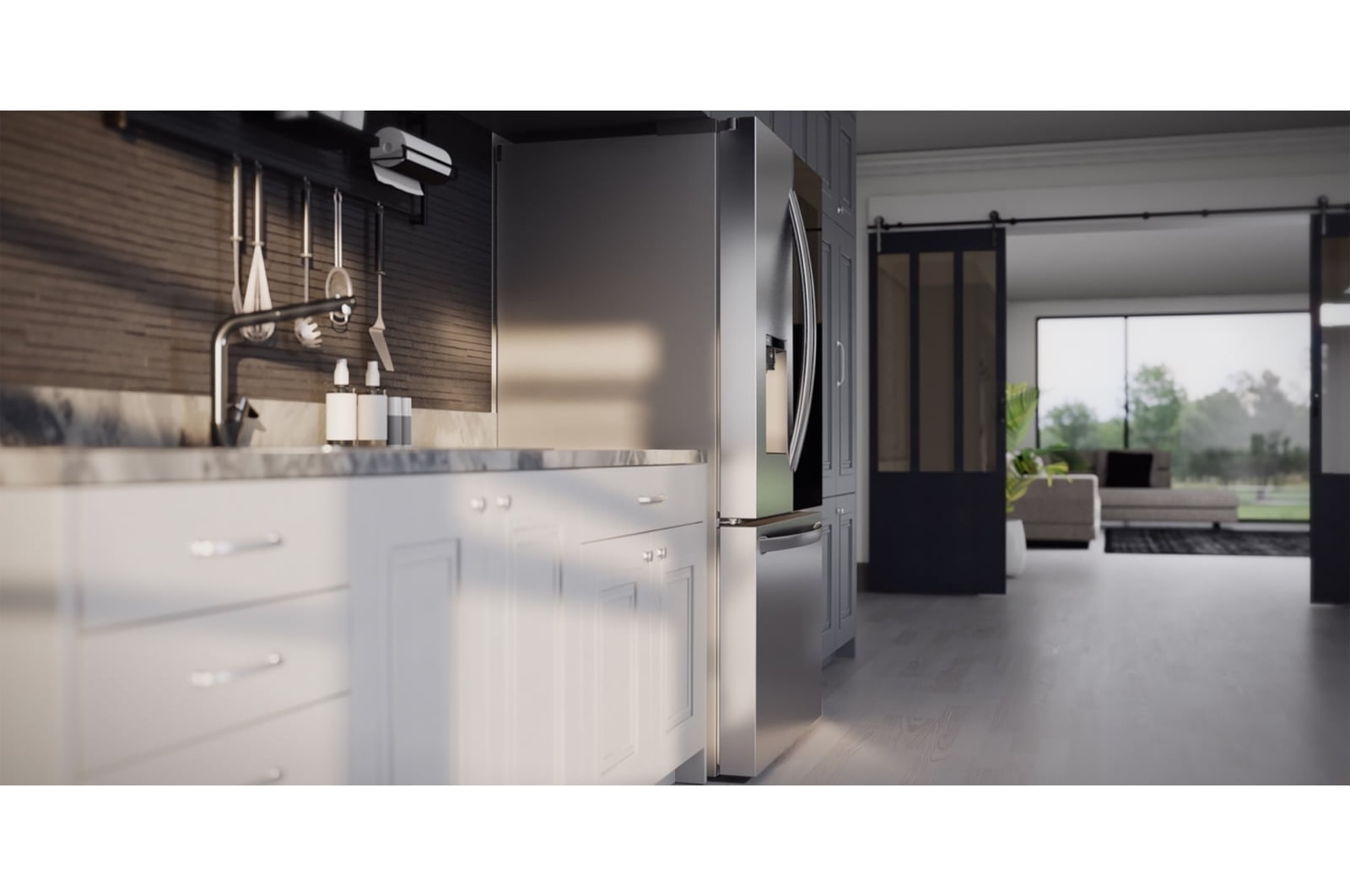 LG Réfrigérateur intelligent InstaView<sup>MC</sup> Counter-Depth MAX<sup>MC</sup> d'une capacité de 27 pi³ doté d'une porte à deux battants, LRFOC2606S