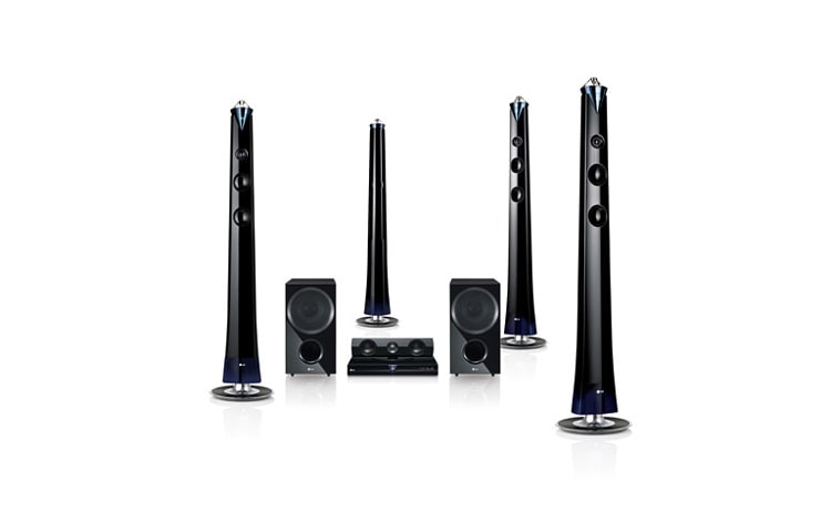 LG 1100 Watts | Blu-ray 3D Système de Cinéma Maison | 4 Haut-Parleurs, HX996TS