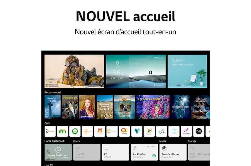 LG Téléviseur OLED intelligent 4K C1 de 83 po de LG, OLED83C1AUA