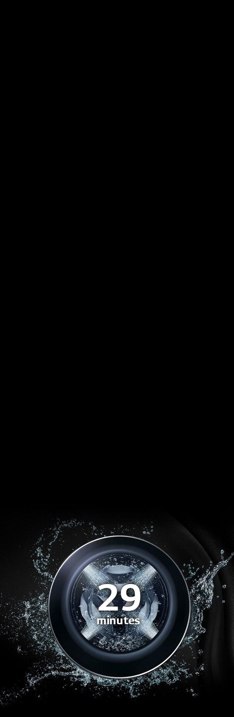 Il y est expliqué que les vêtements seront nettoyés en 29 minutes.