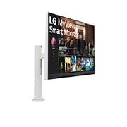 LG Moniteur Smart 4K UHD de 32 po avec webOS et socle ergonomique, 32SQ780S-W