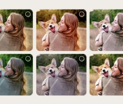 Bildschirm eines Benutzers, der den Personalisierungsprozess des AI Picture Wizard durchläuft. Eine der Optionen wird hervorgehoben, als hätte der Benutzer bereits eine Auswahl getroffen.