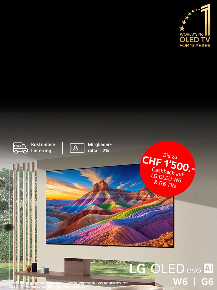ltraflachen Wallpaper TV bis zum Gallery Design – jetzt bis zu CHF 1'500.– Cashback.