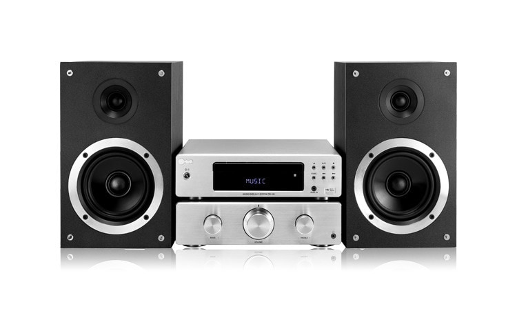 Vorderseite von Komponenten-Micro-Anlage mit iPod/iPhone-Docking Station (100W) TA106