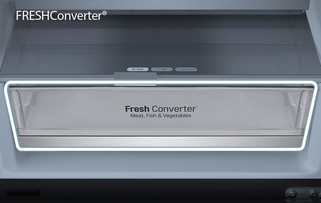 Bereich FRESHConverter® im Inneren des Kühlschranks.