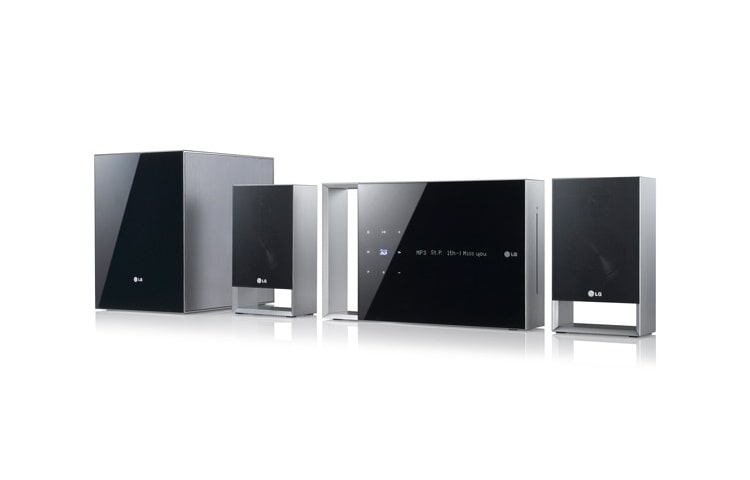 LG 2.1 3D Heimkinosystem in stylischem Cubic Design mit 3D-Blu-ray-Player, integriertem WLAN und LG Smart TV, BH5320F