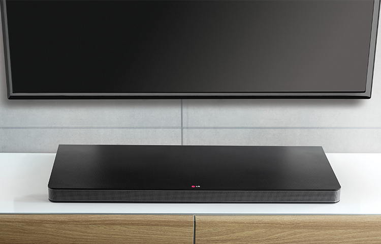 LG SoundPlate™ 4.1 Soundsystem mit integrierten Dual-Subwoofern und schlankem Design (nur 35mm hoch), LAP340