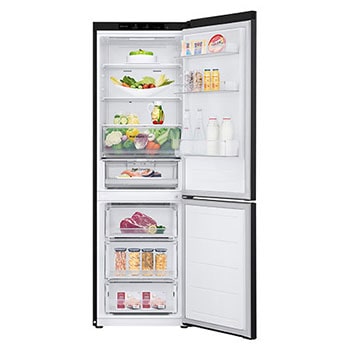 front view with all door open with food