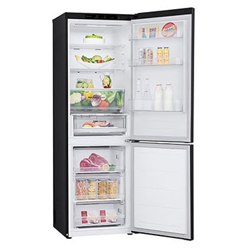 left perspective view with all door open with food