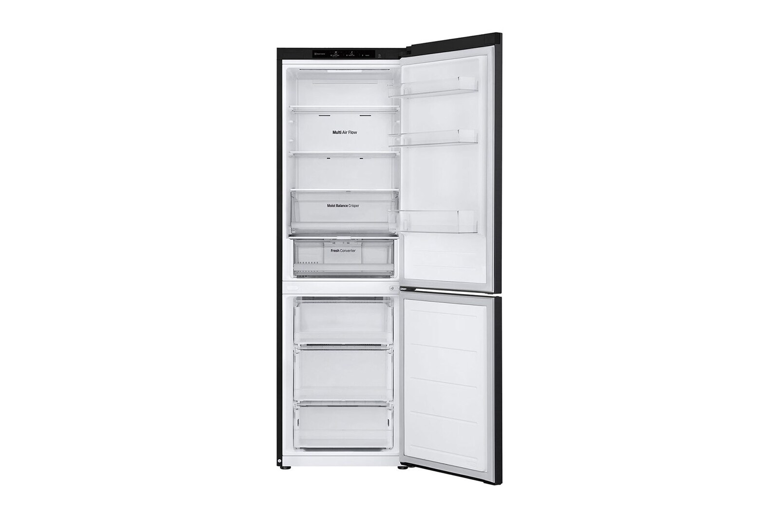 front all door open without food stored