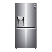 LG Schmaler French-Door-Kühlschrank mit Door-in-Door™ | 506 Liter Kapazität | Eis-, Crushed Ice- und Wasserspender | Door Cooling+™ | Total No-Frost, GML844PZKZ