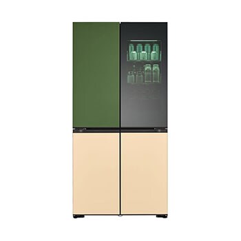 Vorderseite von MoodUP®️ Multi-Door Kühlschrank mit InstaView® (E, 617L, 190,5cm hoch) mit eingebautem Lautsprecher, veränderbaren Farben & Total No Frost | GMV960NNME GMV960NNME