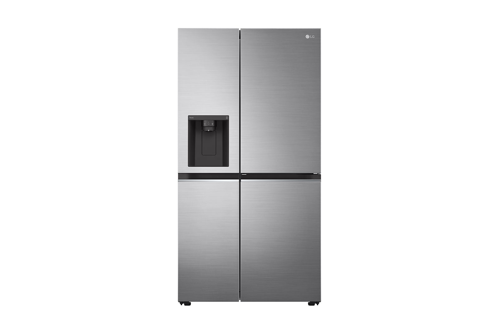 LG Side-by-Side mit Door-in-Door ® | Eis-, Crushed Ice- und Wasserspender  | 635 Liter Kapazität | Energieeffizienzklasse E | Interner Wassertank | Platinum Silver | GSJV51PZTE, GSJV51PZTE
