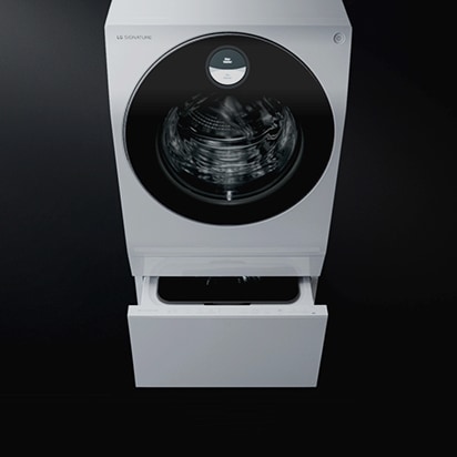 Twinwash-Funktion der LG SIGNATURE Waschmaschine.