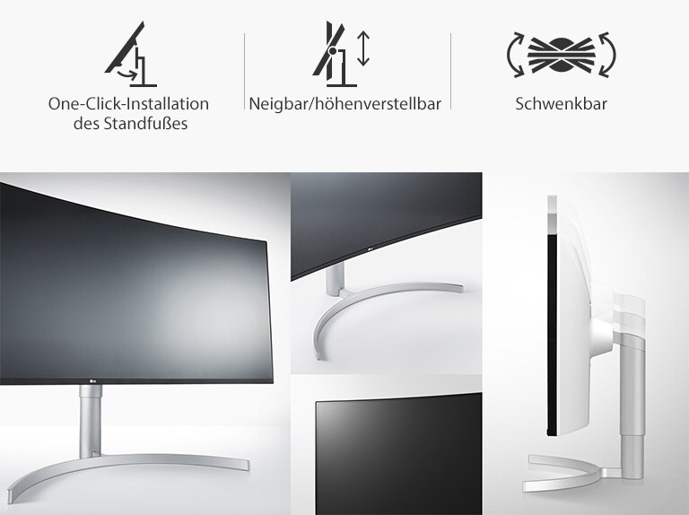 ergonomisches_design__one-click-installation_des_standfußes__l___neigbar/höhenverstellbar l schwenkbar