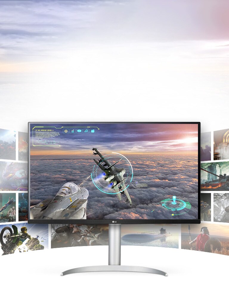 Gaming-Szene mit außergewöhnlicher Klarheit und Details auf dem LG UHD 4K-Display