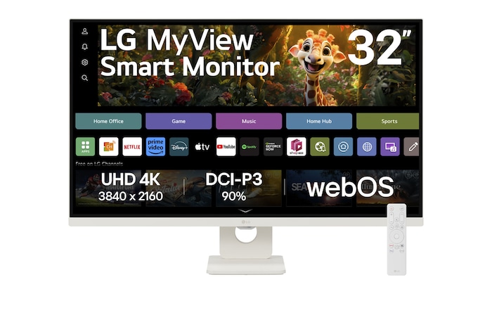 LG MyView Smart 32 Zoll 4K UHD mit webOS, 32SR73U-W