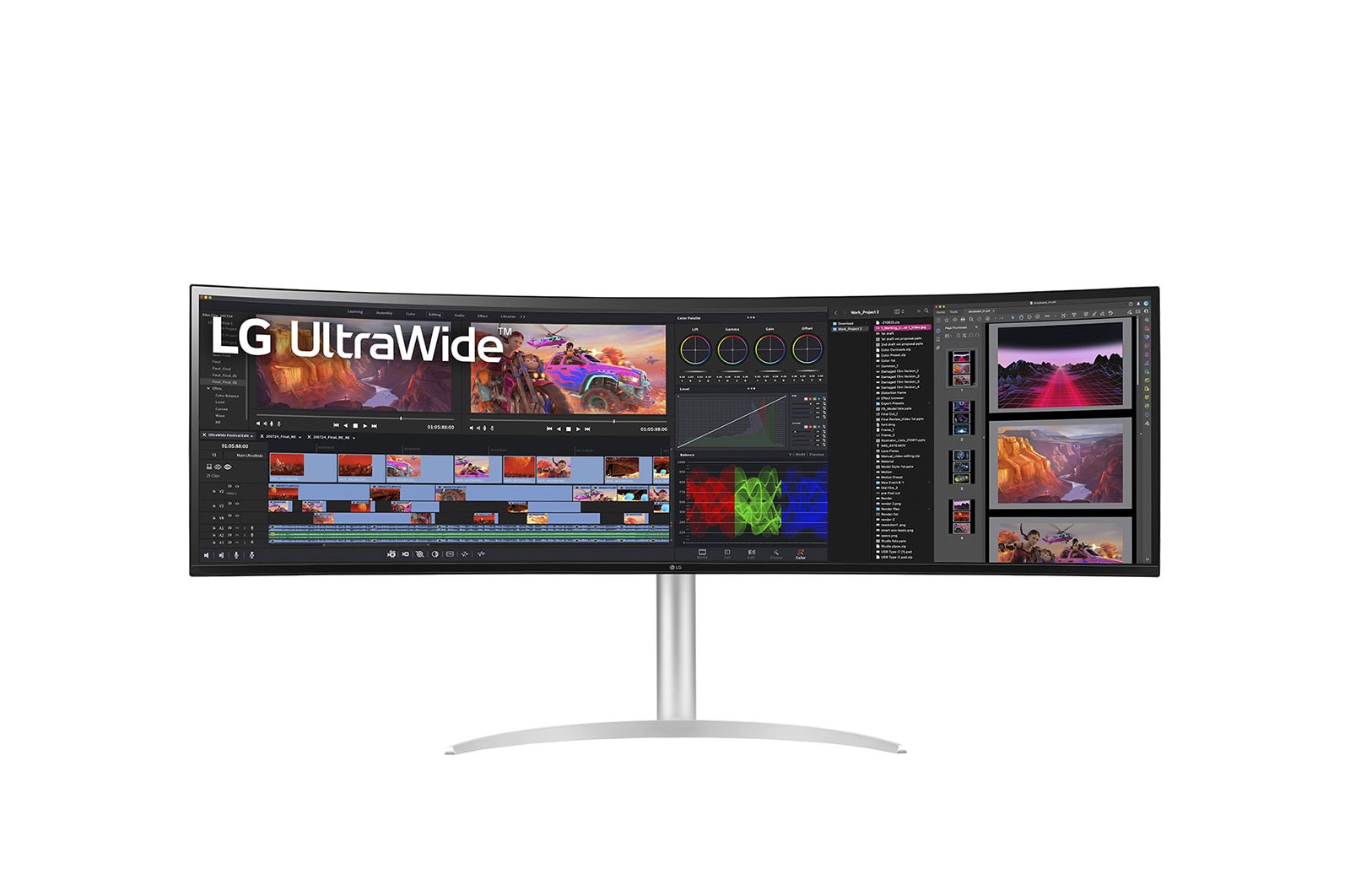 LG 49 Zoll UltraWide™ Monitor mit Dual QHD-Auflösung und Nano IPS, 49WQ95X-W